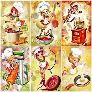 5D DIY Алмазная картина Мультфильм Кук Алмазная вышивка Набор для вышивки крестом Полный горный хрусталь Мозаика Домашний декор Подарок Round 20x30cm