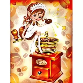 5D DIY Алмазная картина Мультфильм Эльф Ручная работа Art Kit Украшение дома Полная дрель Вышивка Картина 20X30CM