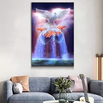 5D DIY Алмазная картина Мультфильм Лев Картина Набор для вышивки крестом Мозаика Алмазная вышивка Домашнее украшение Подарки Round 20x30cm