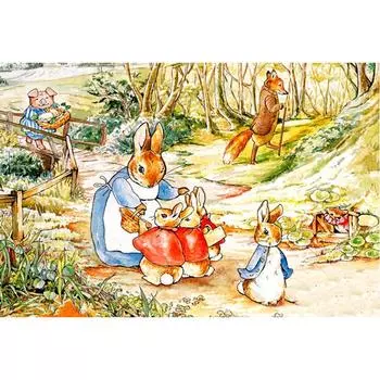 5D DIY Алмазная картина Мультфильм кролик Вышивка крестом 3D Домашний декор 20X30CM