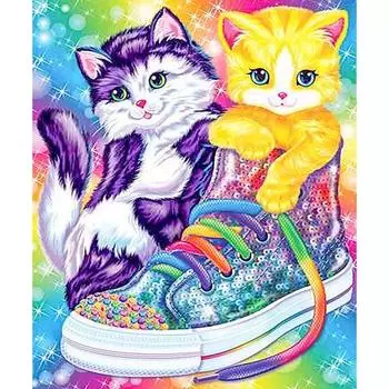 5D Diy Алмазная картина Мультфильм кошки Вышивка крестом Пейзаж Алмазная вышивка Домашние ремесла 20X30CM