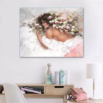 5D Diy Алмазная картина Мультфильм Бог Вышивка крестом Цветы Красота Алмазная мозаика Алмазная вышивка 20X30CM