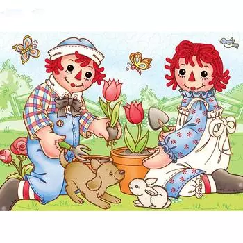 5D DIY Алмазная картина Мультфильм Вышивка Мозаика Вышивка крестом Горный хрусталь Украшение 20X30CM