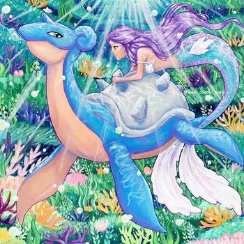 5D DIY Алмазная картина Мультфильм подводный мир Алмазная вышивка Мозаика Вышивка крестом 30X30CM