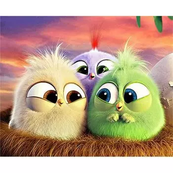 5d diy Алмазная картина Мультфильм милая птица Вышивка крестиком Алмазная вышивка Мозаика Алмазы 20X30CM