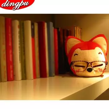 5D DIY Алмазная картина Мультфильм Животные Изображение Стразы Алмазная вышивка Крестом 20X30CM