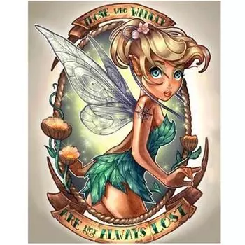 5D Diy Алмазная картина Мультфильм Эльф Девушка Вышивка Крестом Домашний Декор Ручной Подарок 25x30cm