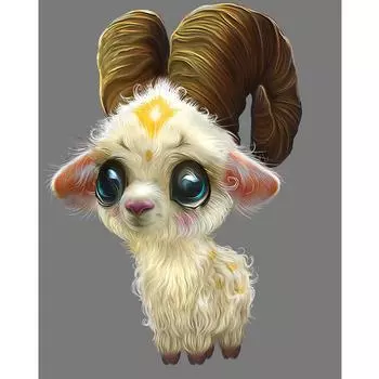 5D Diy Алмазная картина Мультфильм Маленькая Белая Овечка Алмазная Вышивка Крестом Домашний Декор Подарки ручной работы Round 20x30cm