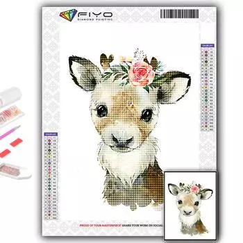 5D Diy Алмазная картина Мультфильм Маленькие животные Вышивка крестиком Полный Алмазная вышивка Мозаика Full Round 20X30CM