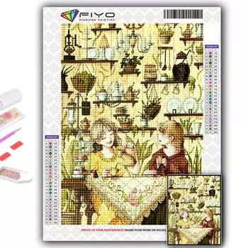 5D DIY Алмазная картина Мультфильм Милая благородная девушка Вышивка крестом Алмазная вышивка Мозаика Домашний деко Full Round 20X30CM