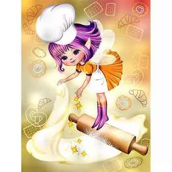 5D DIY Алмазная картина Мультфильм Эльф Ручная работа Art Kit Домашний декор Алмазная мозаика 20X30CM