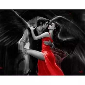 5D DIY Алмазная картина Мультфильм Пара Алмазная вышивка Полный мозаичный набор Наборы для вышивки крестом Домашний декор Подарки ручной работы Round 20x30cm