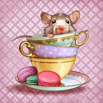 5D DIY Алмазная картина Мультяшная мышь Вышивка крестиком 3D Домашний декор 30X30CM