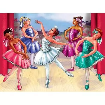 5D DIY Алмазная картина Мультяшная танцовщица Вышивка крестом 5D Домашний декор Подарки Наклейки на стену 20X30CM