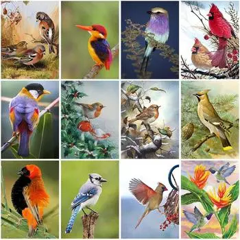 5D Diy Алмазная картина, набор для вышивки крестом, мозаика, алмазная вышивка, животное, птица, полная круглая дрель, настенное искусство, домашний декор, подарок Full Round 20x30CM