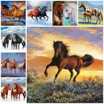 5D DIY Алмазная картина Набор Hummer In The Snow Art Алмазная вышивка Стразы Украшения для дома Round 20x30cm