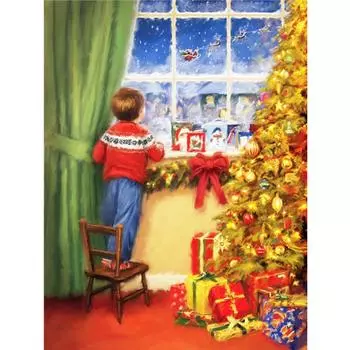 5D DIY Алмазная картина Набор Подарок ручной работы Полный квадратный Алмазная вышивка Крестом Зимний домашний декор с животными Full Round (20X30CM)