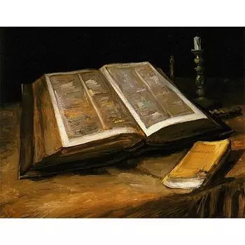 5D DIY Алмазная картина Натюрморт Библия Алмазная вышивка Полный мозаичный набор Наборы для вышивки крестом Домашний декор Подарки ручной работы Round 20x30cm