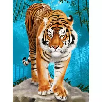 5D Diy Алмазная картина Нежный тигр Алмазная вышивка Крестом Домашний декор Подарки ручной работыjavascript: Round 20x30cm