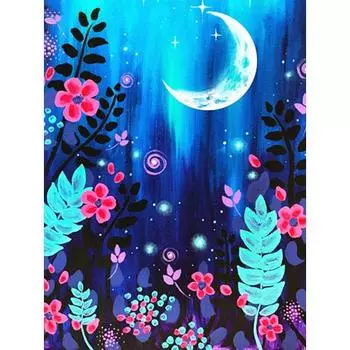 5D DIY Алмазная картина Ночной пейзаж Вышивка крестиком Набор страз 20*30 cm