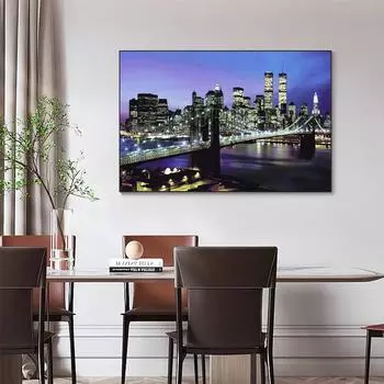 5D DIY Алмазная картина Ночной вид на город Набор для вышивки крестом Мозаика Алмазная вышивка Роза Полный круглый/квадратный дрель Украшение дома Round 30x40cm