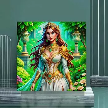 5d Diy Алмазная картина Новинка 2024 Алмазная мозаика Мечтательная красота Украшение для дома Вышивка крестом Набор для вышивки Наклейки на стену Full Round 20x20CM