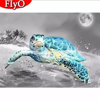 5D DIY Алмазная картина Новые поступления Животные Алмазная вышивка Крестом Черепаха Мозаика Распродажа Подарок ручной работы Full Round 20X30CM