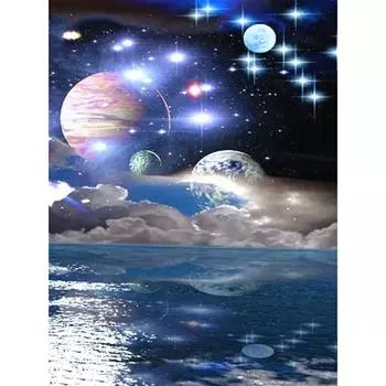 5D Diy Алмазная картина Океан Луна Алмазная вышивка Крестом Домашний декор Подарки ручной работыjavascript: Round 20x30cm