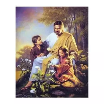 5D Diy Алмазная картина Отец и ребенок Алмазная вышивка Крестом Домашний декор Подарки ручной работы Round 20x30cm