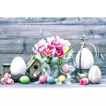 5D Diy Алмазная картина Пасхальный цветок Алмазные картины Вышивка крестом Полный 3D Вышивка горным хрусталем Домашний декор Full Round 20X30CM