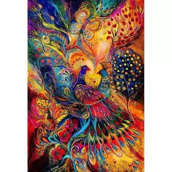 5D DIY Алмазная картина Павлиньи перья Вышивка крестиком подарок Домашний Декор Подарок 20X30CM