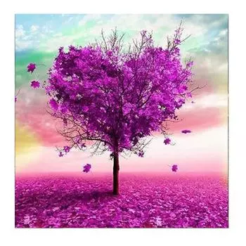 5D Diy Алмазная картина Пейзаж Дерево Круглая Алмазная имитация вышивки крестом Стиль Домашнее украшение Ремесла 30X30cm