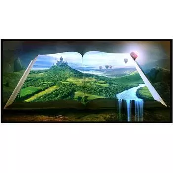 5D Diy Алмазная Картина Пейзаж Имитация Вышивки Крестом Набор Вышивка Искусство Мозаика Стразы Декоративная Живопись 40x20cm