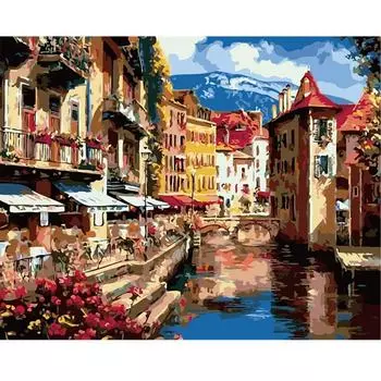 5D DIY Алмазная картина Пейзаж Маленький город в Венеции Италия Вышивка крестиком 5D Домашний Декор Подарок 20X30CM