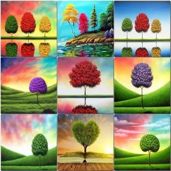 5D DIY Алмазная картина Пейзаж Мозаика Вышивка крестиком Пейзаж Алмазная вышивка Распродажа Ручная работа Новогодний подарок Full Round 20x25CM