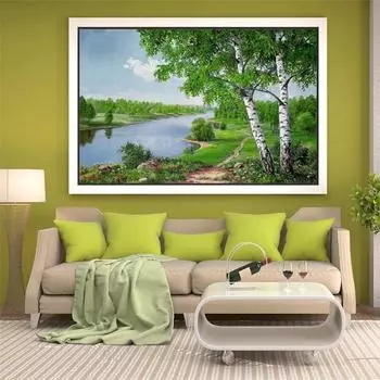 5D Diy Алмазная картина Пейзаж Набор для вышивки крестом Полный Алмазная вышивка Мозаика Художественная картина Стразы Декор Подарок Full Round 20x30cm