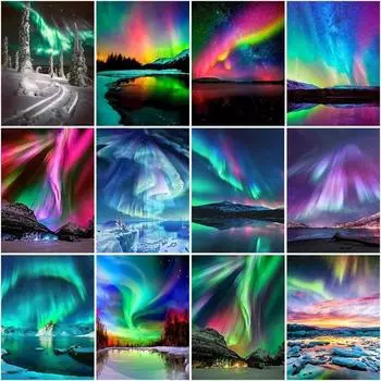 5D DIY Алмазная картина Пейзаж Новое поступление Пейзаж Алмазная вышивка Новое поступление Домашний декор Full Round 20x25CM