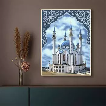 5D DIY Алмазная картина Пейзаж со стразами Алмазная вышивка Подарок Мозаика Искусство Замок Домашний Декор Картина Набор для вышивки крестом Full Round 20x30CM