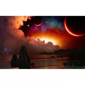 5D DIY Алмазная картина «Планеты ночью» Алмазная вышивка Полный набор мозаики Вышивка крестом Домашний декор Подарки ручной работы Round 20x30cm