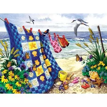 5D DIY Алмазная картина Пляжный пейзаж Вышивка Алмазная вышивка крестом Горный хрусталь Мозаика 20X30CM