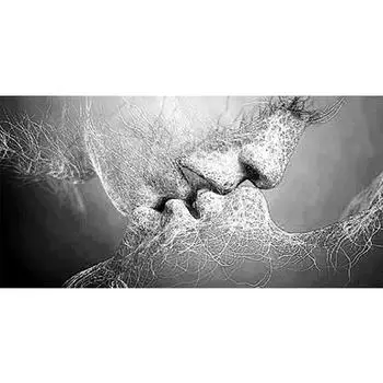 5D DIY Алмазная картина Поцелуй Экран Алмазная вышивка Полный набор мозаики Вышивка крестом Домашний декор Подарки ручной работы Round 20x30cm