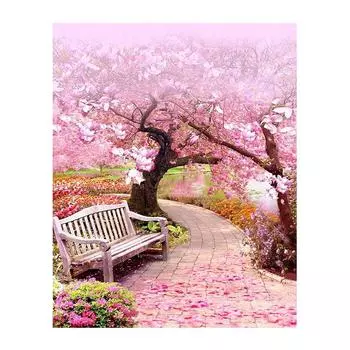 5D Diy Алмазная картина под вишневым деревом Алмазная вышивка Крестом Домашний декор Подарки ручной работы Round 20x30cm