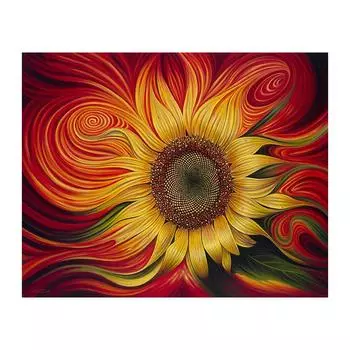 5D Diy Алмазная картина Подсолнух Цветок Алмазная вышивка Крестом Домашний декор Подарки ручной работыjavascript: Round 20x30cm