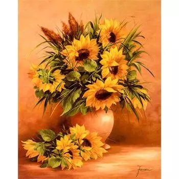 5D DIY Алмазная картина Подсолнух Вышивка Крестом Горный хрусталь Мозаика Домашний декор 20X30CM