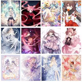 5D DIY Алмазная картина Покер Волшебная иллюстрация Вышивка Узор 3d Наборы для вышивки крестом Свадебный декор комнаты 20X30CM красный