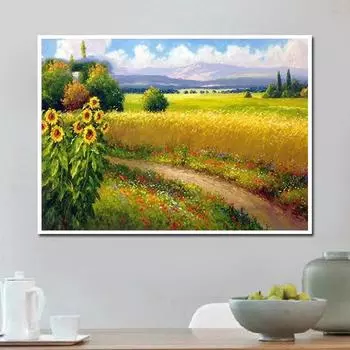 5D DIY Алмазная картина Поле Вышивка Крестом Горный хрусталь Мозаика Домашний декор 20X30CM
