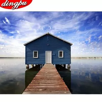 5D DIY Алмазная картина Полевой цветок Полная круглая вышивка Распродажа Картина Стразы Алмазная мозаика Домашний декор Прямая поставка 20X30CM