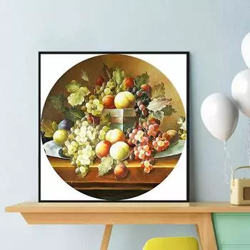 5D Diy Алмазная картина, полная фруктов, алмазная вышивка, полный набор аниме, наборы для вышивки крестом, домашний декор, подарок ручной работы Round 40x40cm