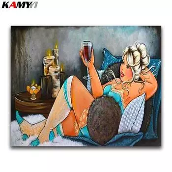 5D DIY Алмазная картина Полная круглая алмазная вышивка 20X30CM