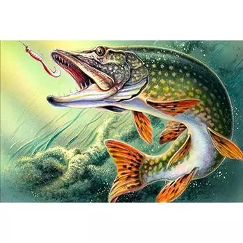 5D Diy Алмазная картина Полная «Рыбалка» Картины Стразы Алмазная мозаика Алмазная вышивка 20X30